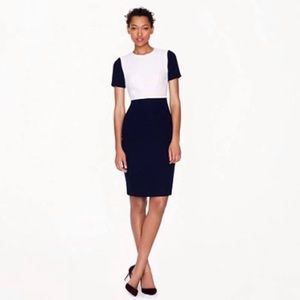 J Crew color block dress, lined with back zipper. Size 00